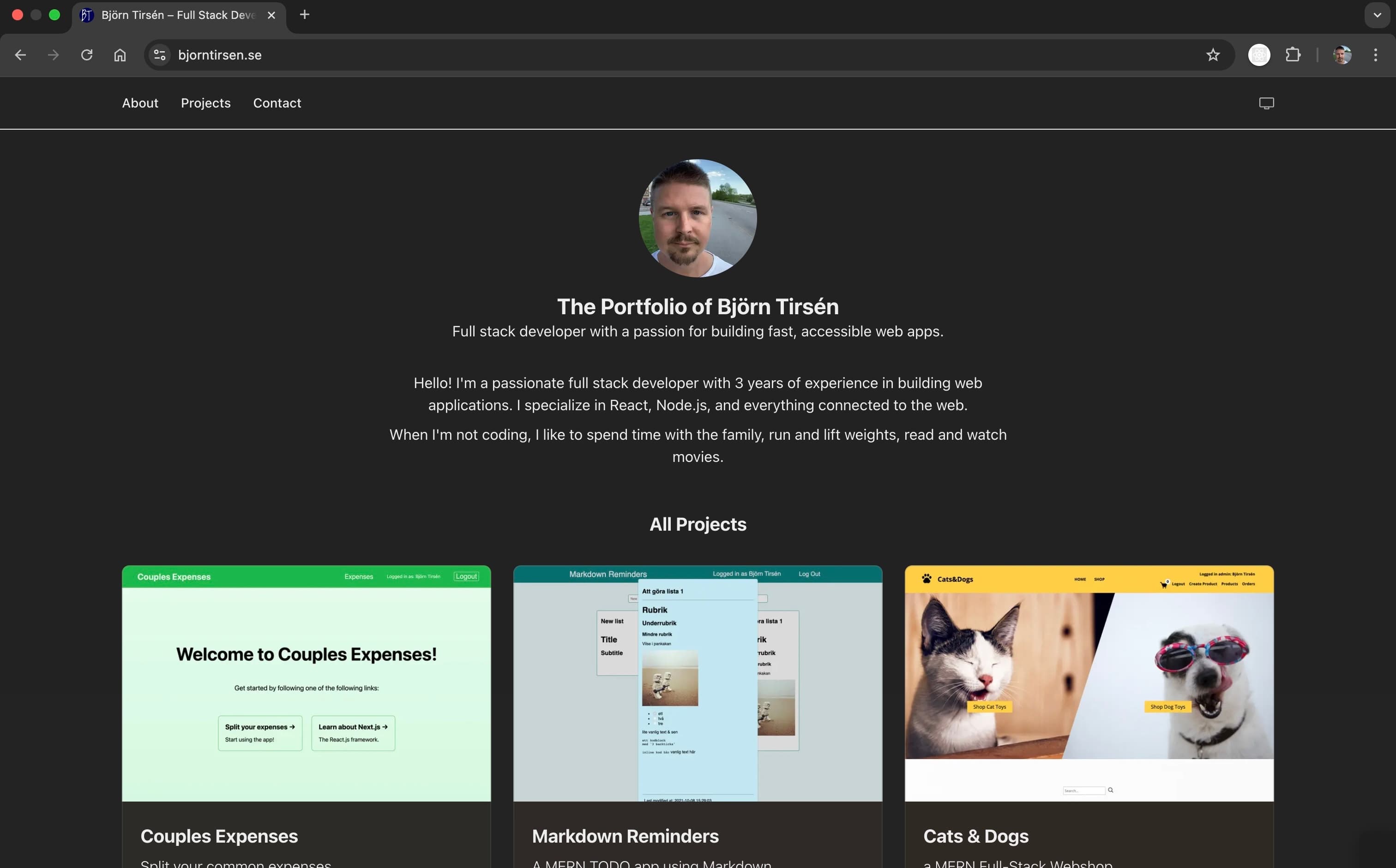 Cover image for portfolio version 3