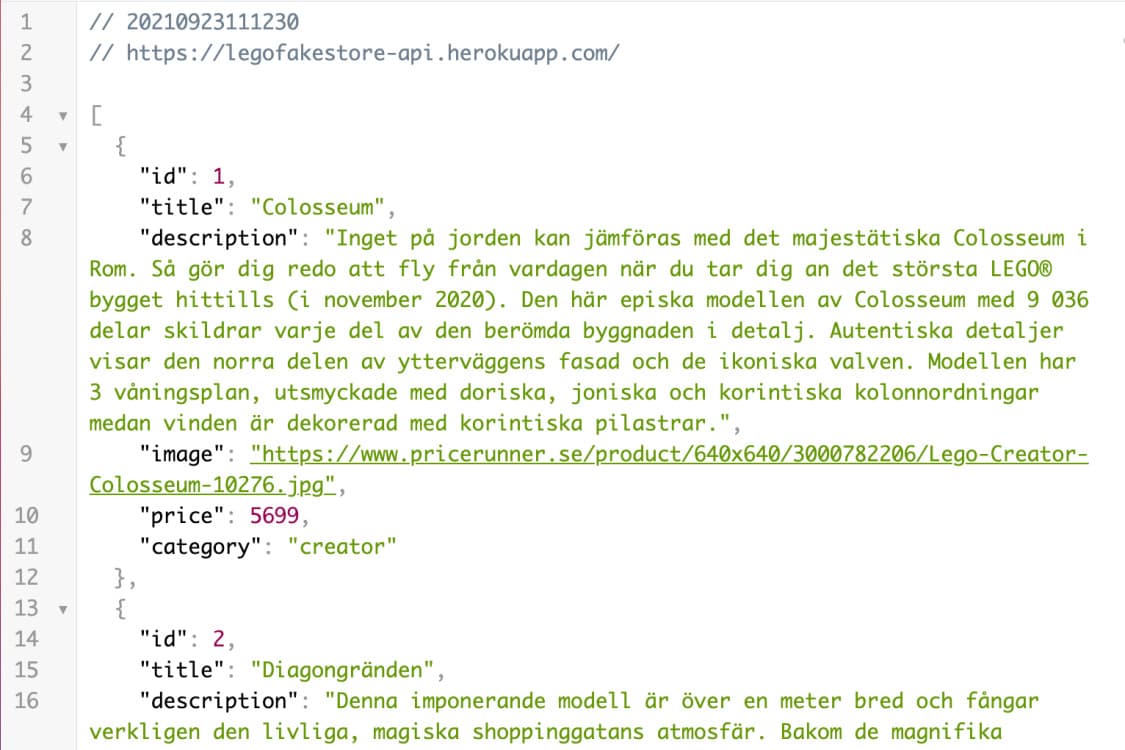 Cover image for project Lego Fakestore API